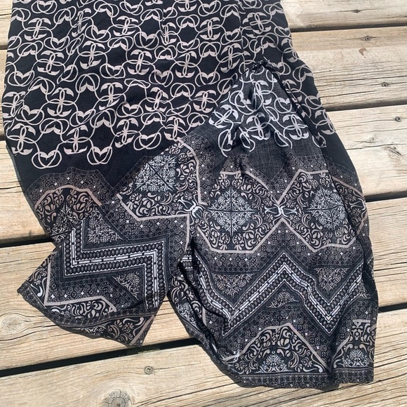 Denver Hayes Black & White Smocked Waist Midi Skirt - XL - Picture 4 of 7